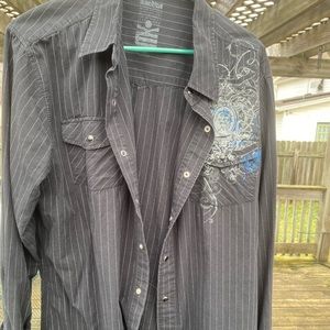 Grunge / Mall Goth / Harajuku Tattoo Button-Up Shirt